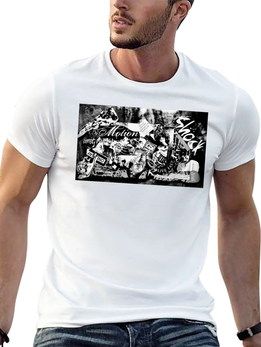 Motion Shock Black Graphic T-Shirt