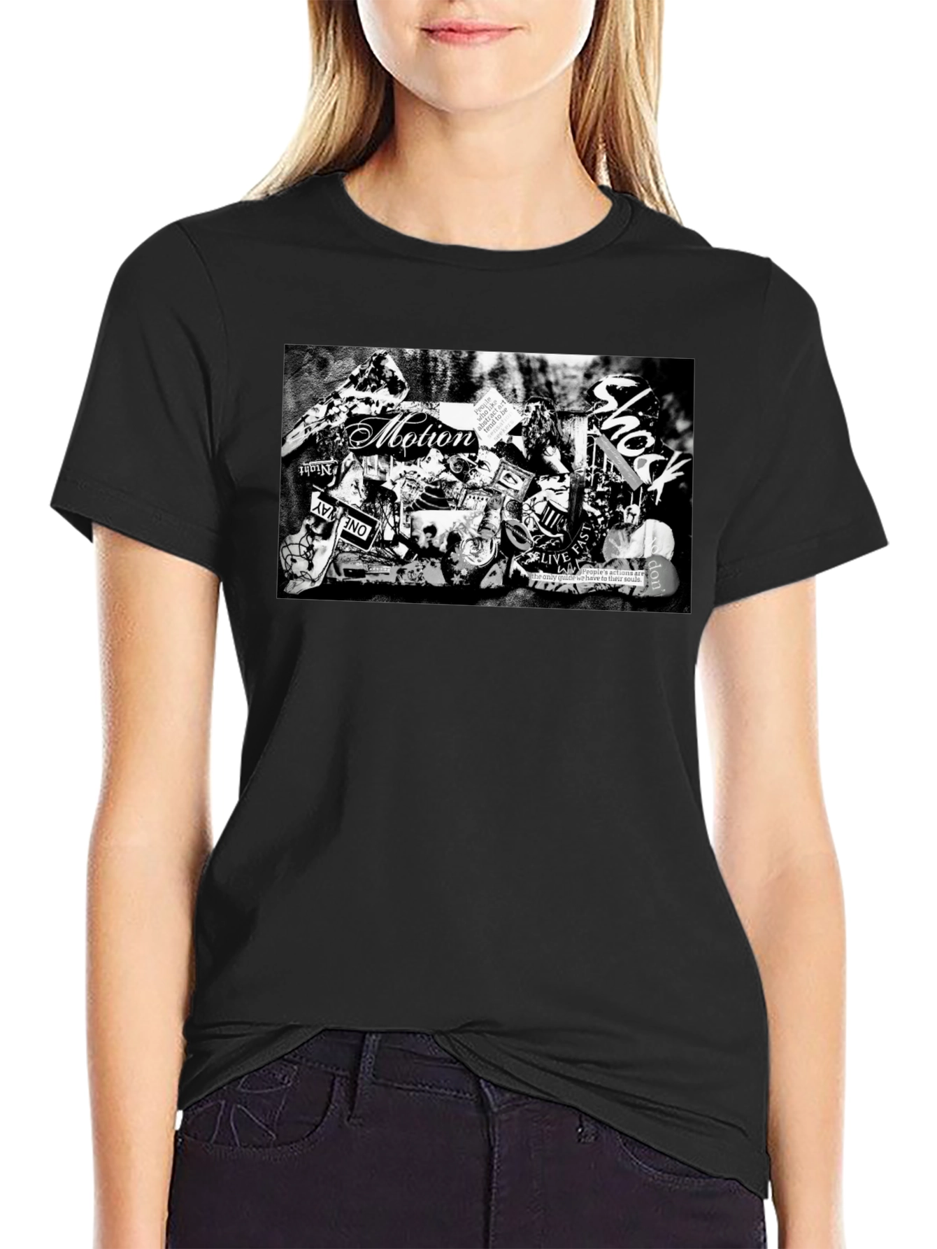 Motion Shock Black Graphic T-Shirt