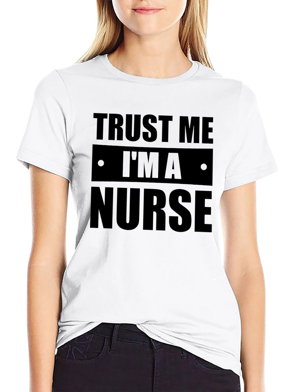 Trust Me Im a Nurse Black Graphic Tee