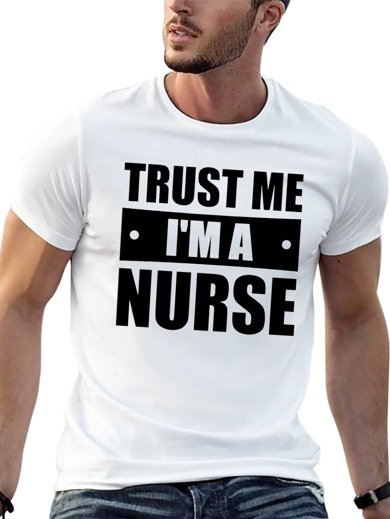 Trust Me Im a Nurse Black Graphic Tee