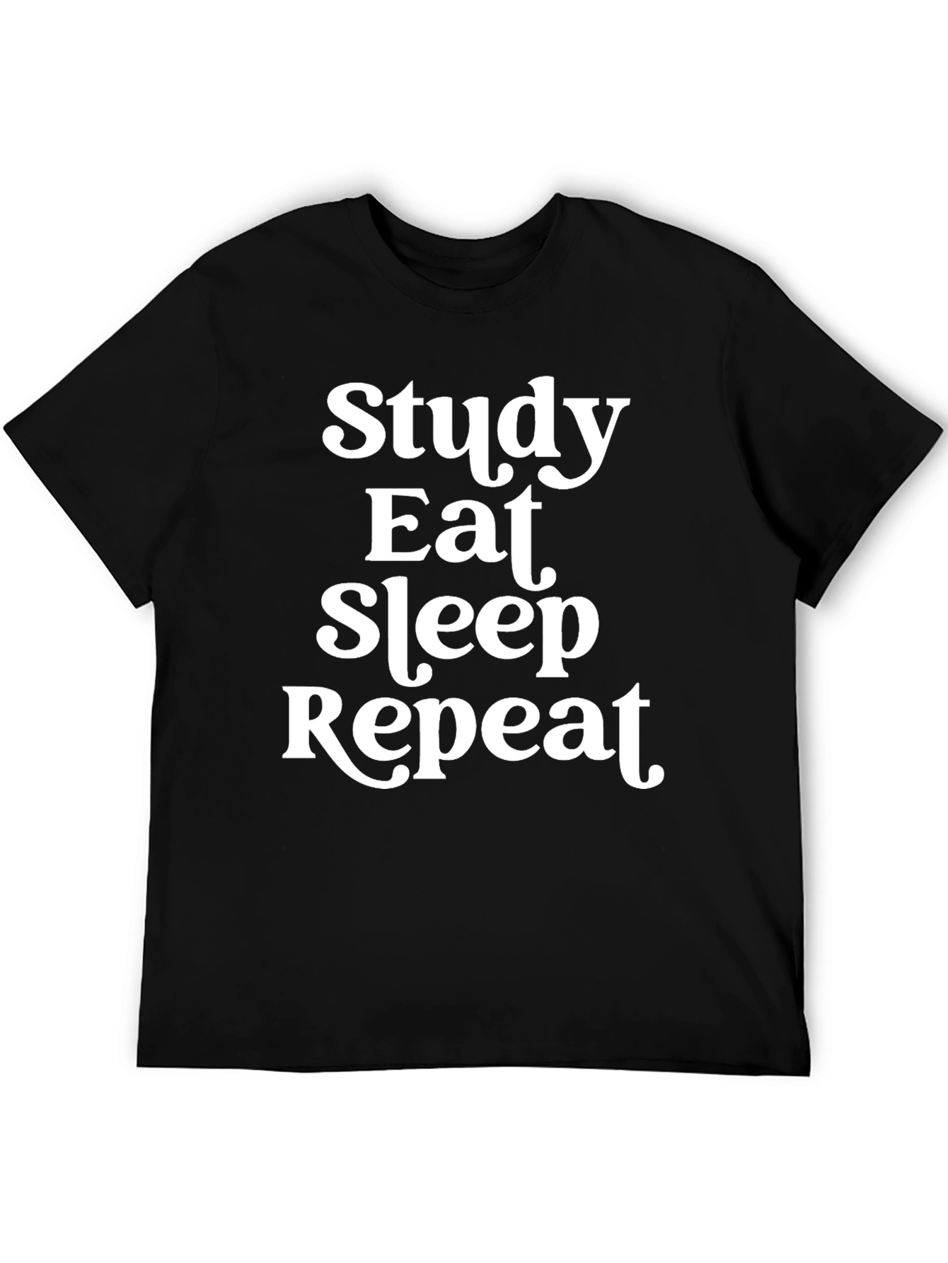 Study Eat Sleep Repeat T-Shirt Funny Slogan Tee