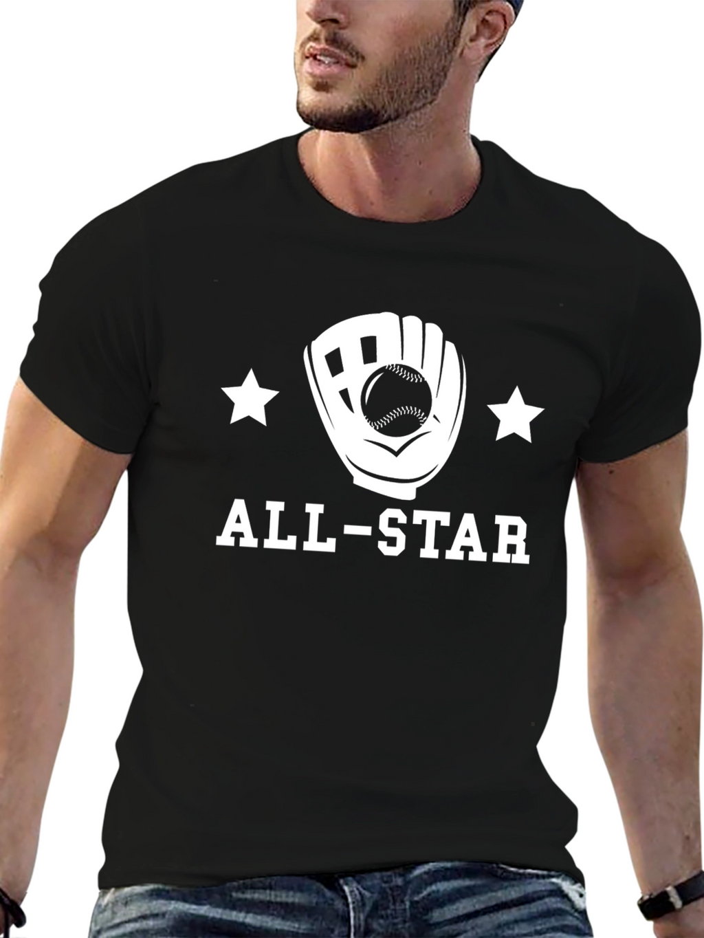 All-Star Baseball Glove Graphic T-Shirt