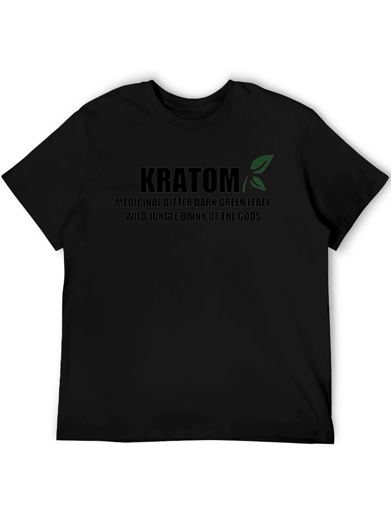 Kratom T-Shirt - Medicinal Drink of the Gods Black Tee