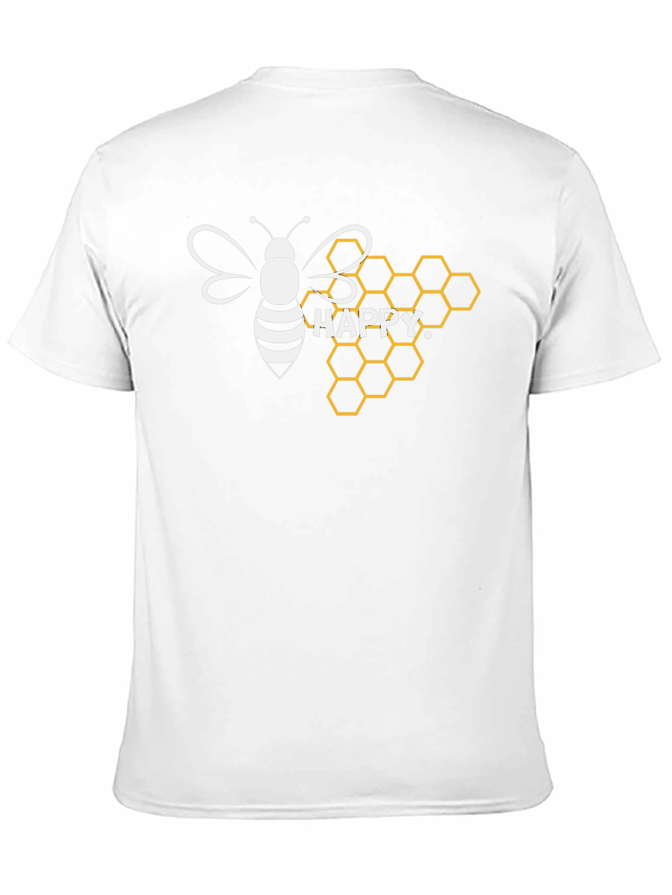 Happy Bee Honeycomb Graphic T-Shirt