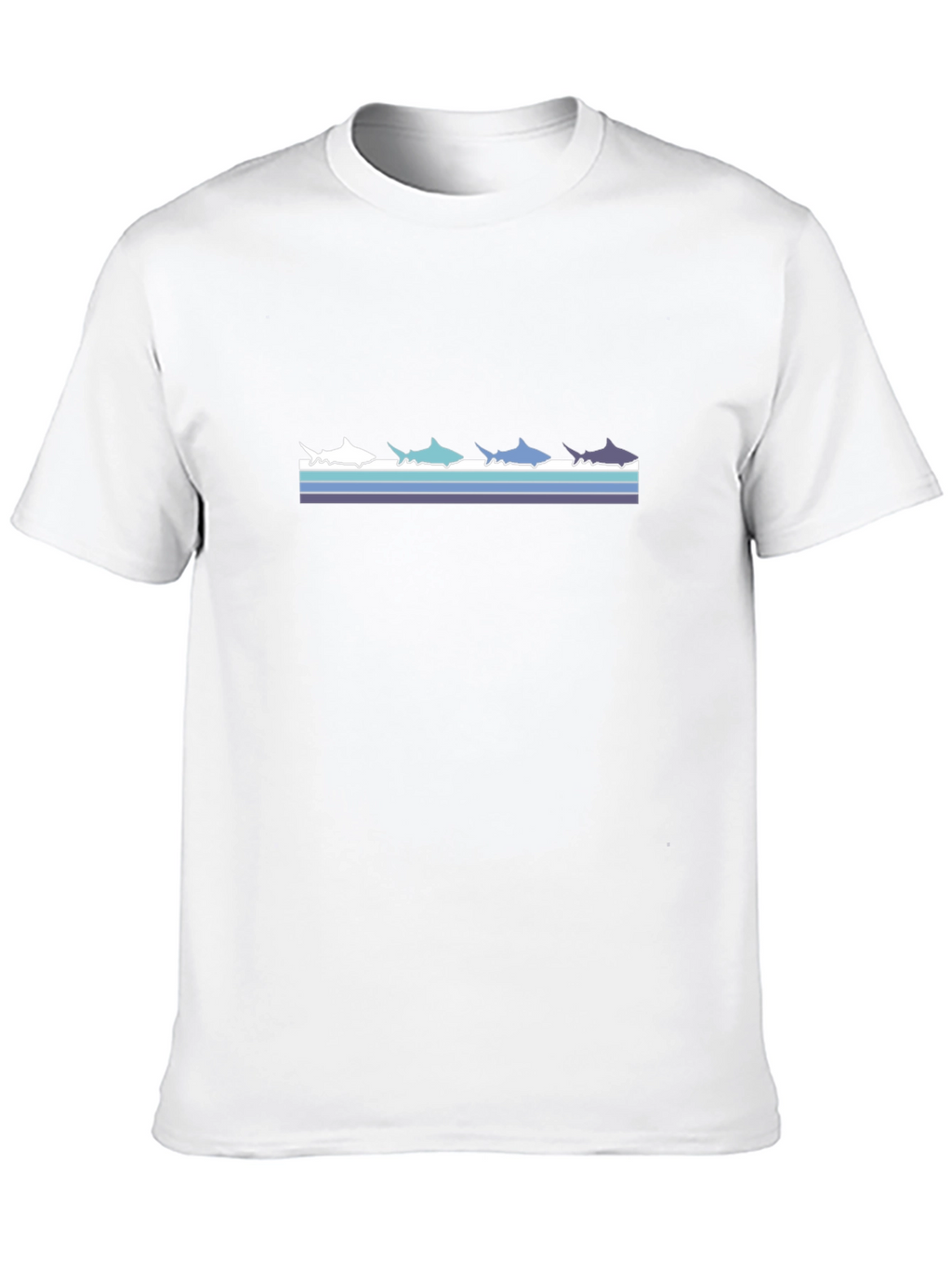 Retro Shark T-Shirt - Black Stylish Graphic Tee