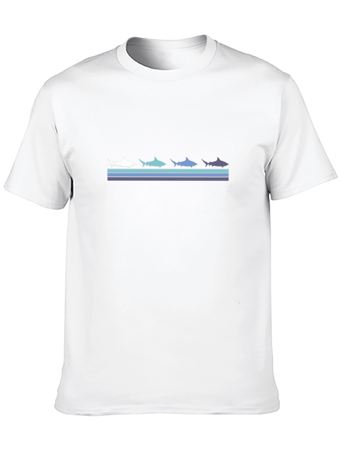 Retro Shark T-Shirt - Black Stylish Graphic Tee