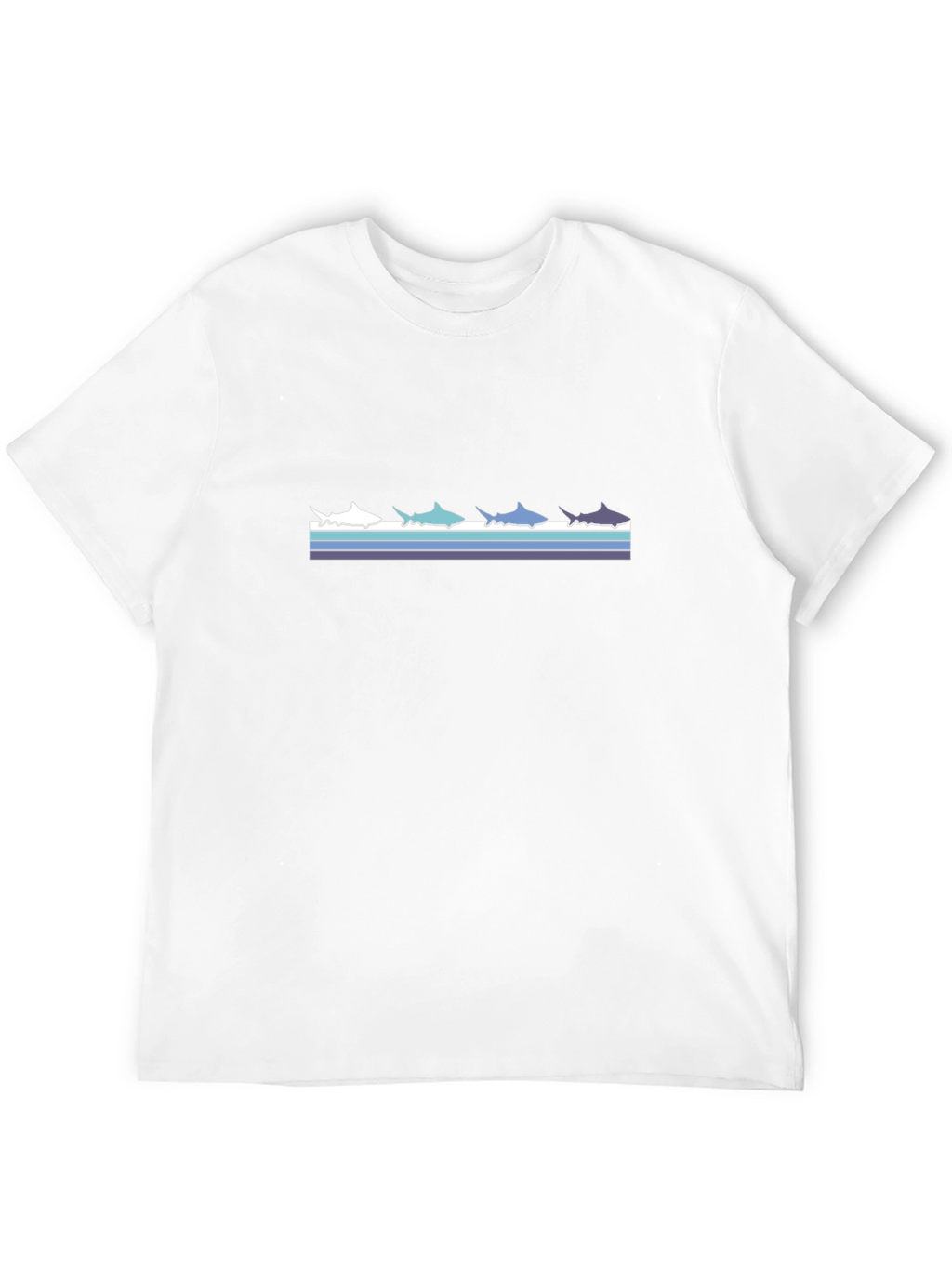 Retro Shark T-Shirt - Black Stylish Graphic Tee