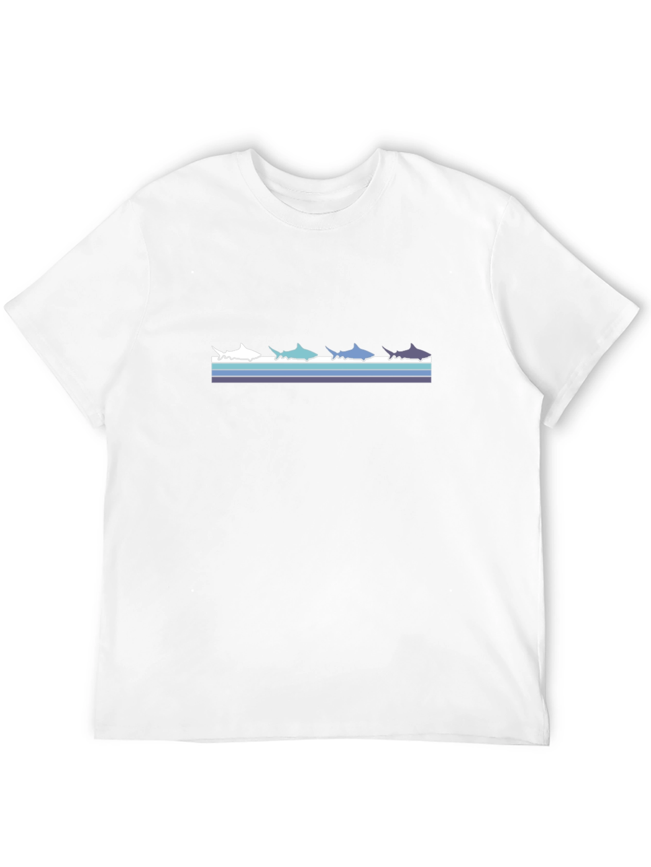 Retro Shark T-Shirt - Black Stylish Graphic Tee