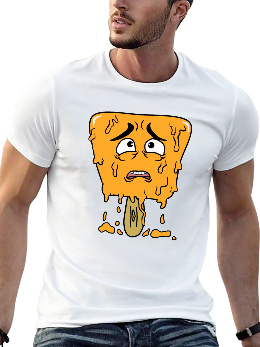 Distressed Cartoon Popsicle Graphic Tee