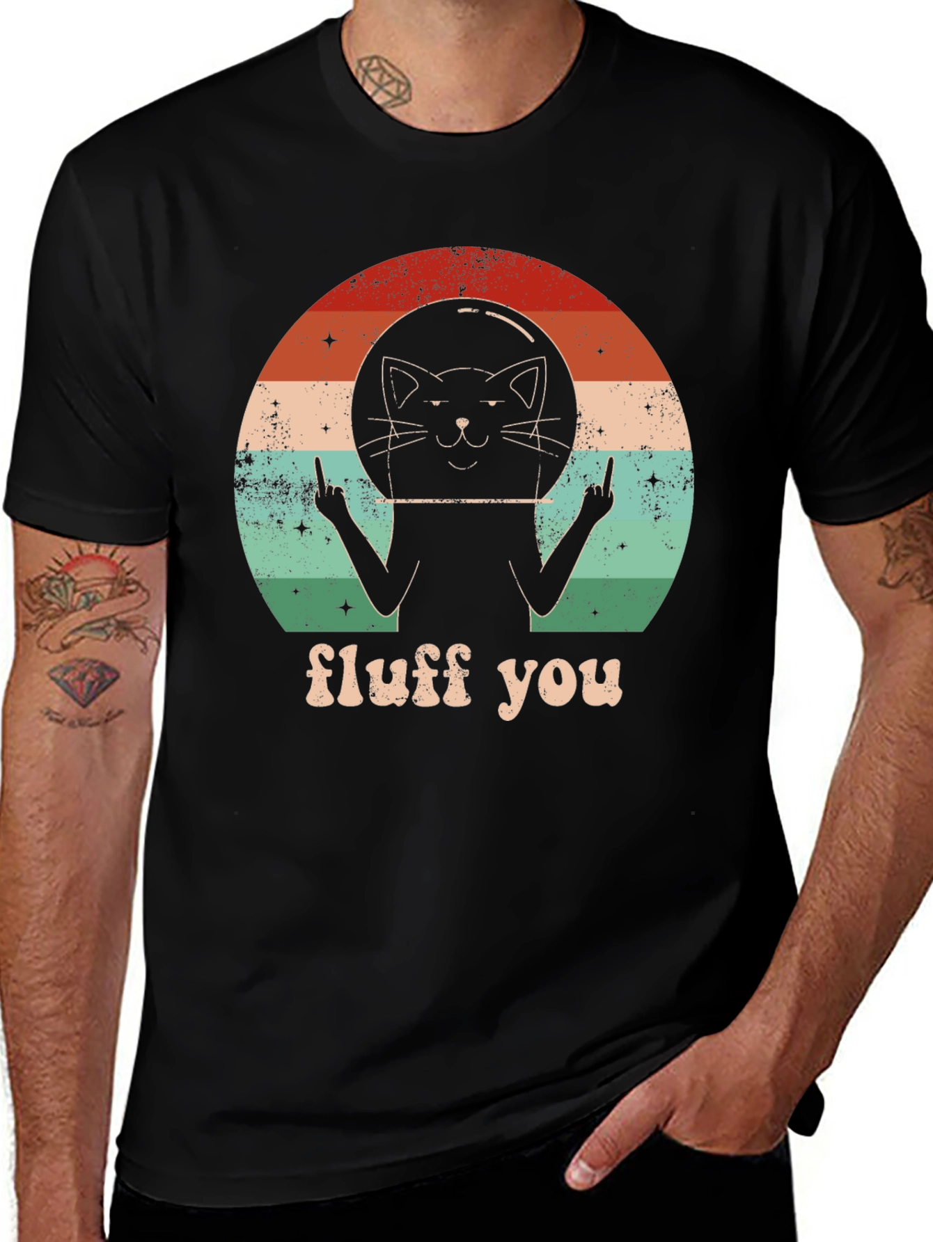 Fluff You Cat Astronaut T-Shirt