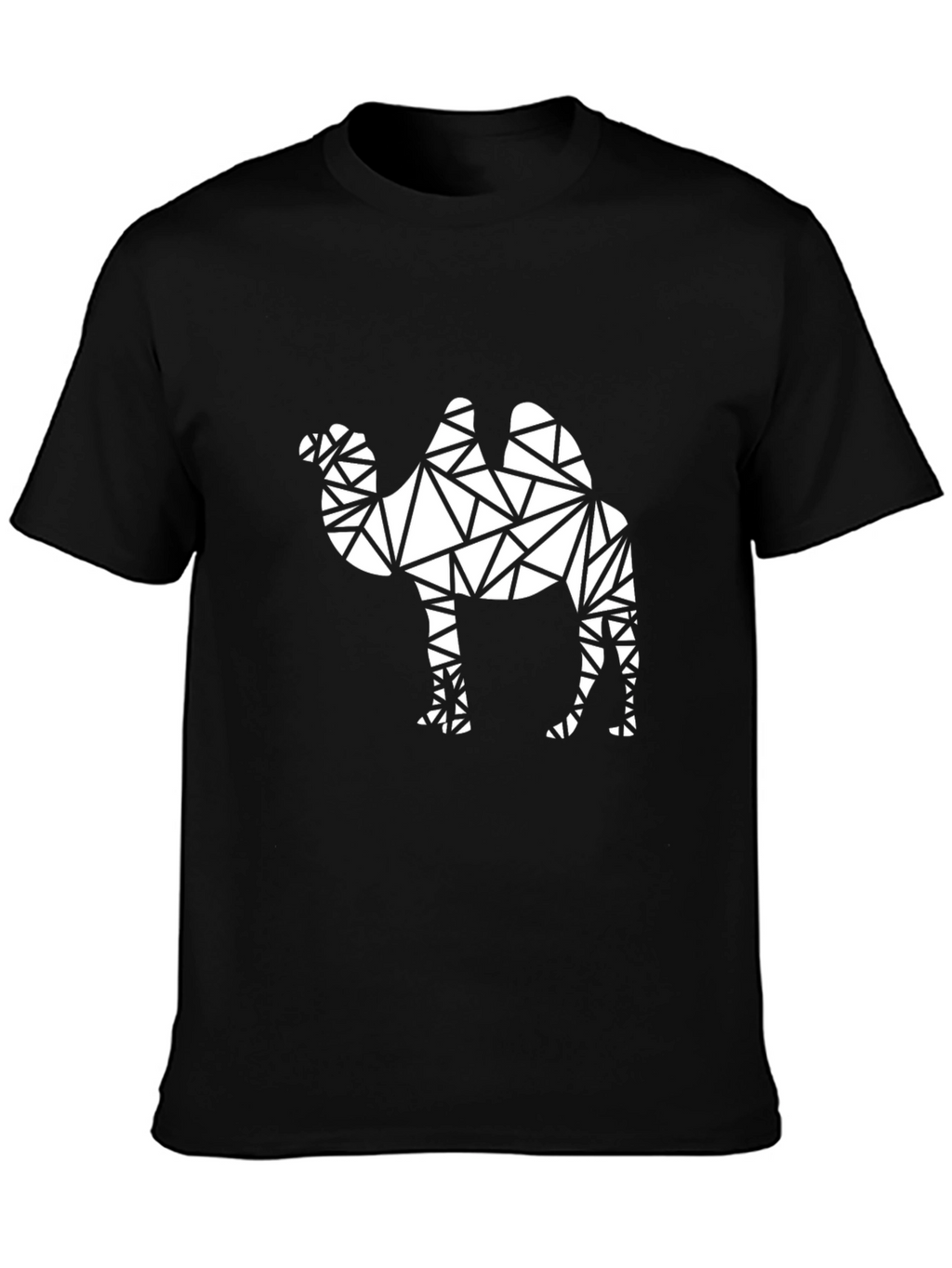 Geometric Camel Graphic T-Shirt - Modern Design