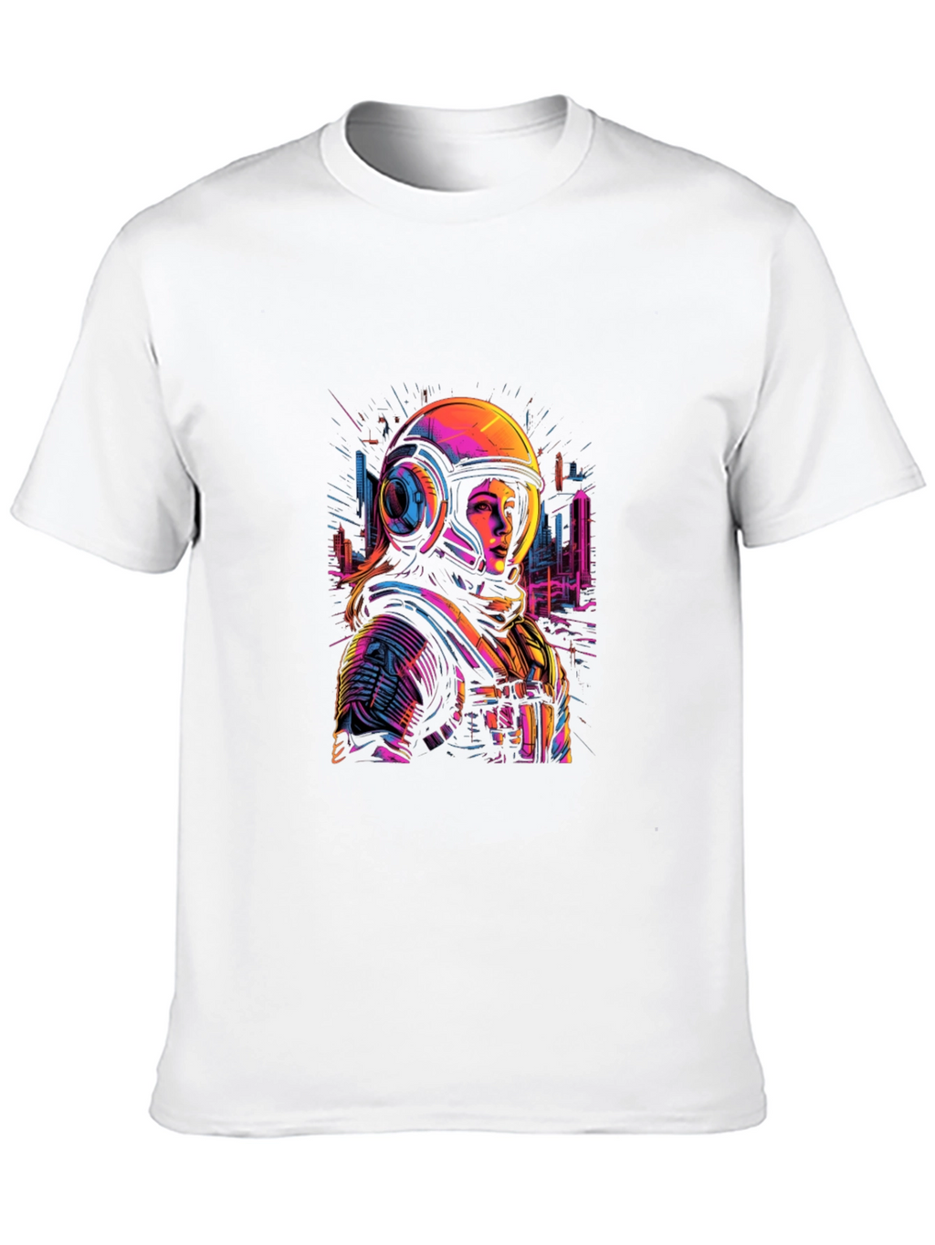 Astronaut Graphic Tee - Unique Neon Design