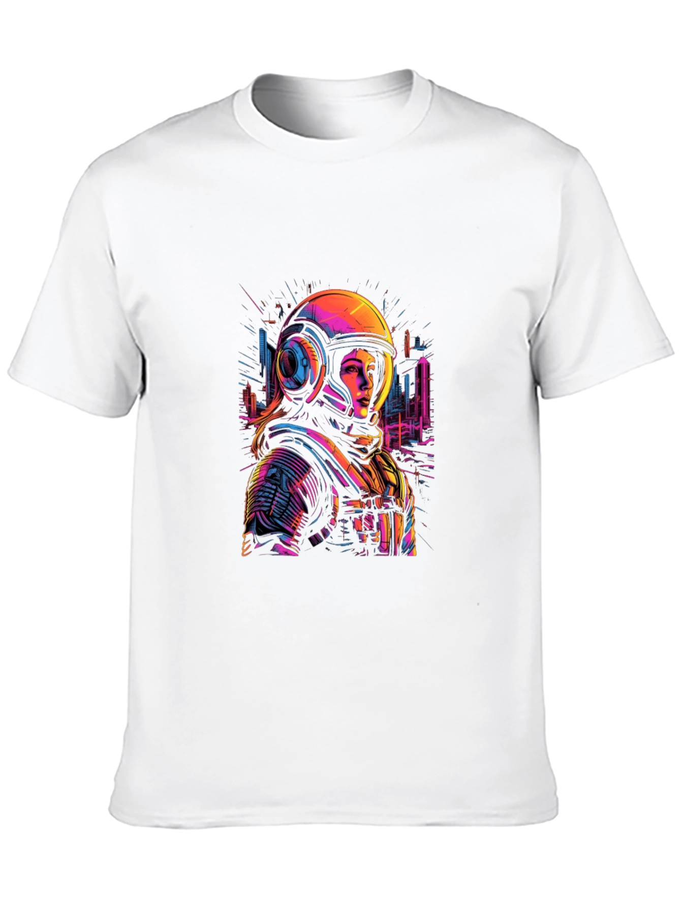 Astronaut Graphic Tee - Unique Neon Design