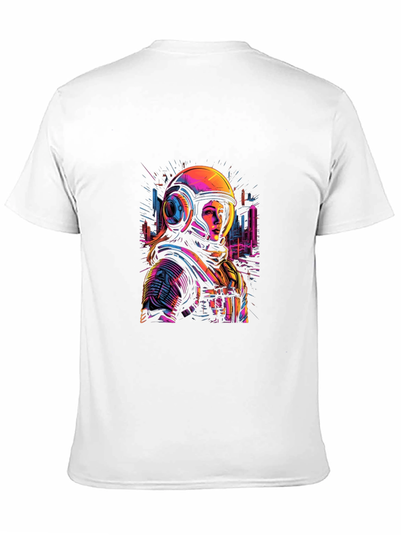 Astronaut Graphic Tee - Unique Neon Design