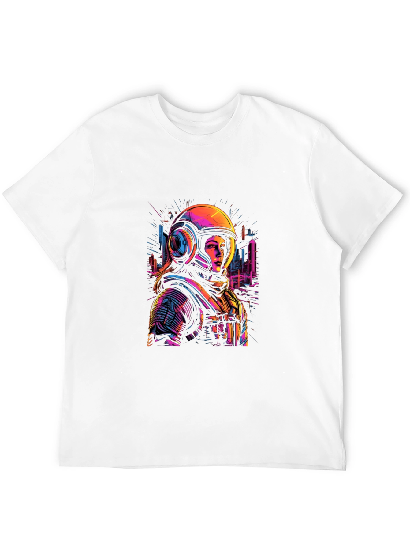 Astronaut Graphic Tee - Unique Neon Design