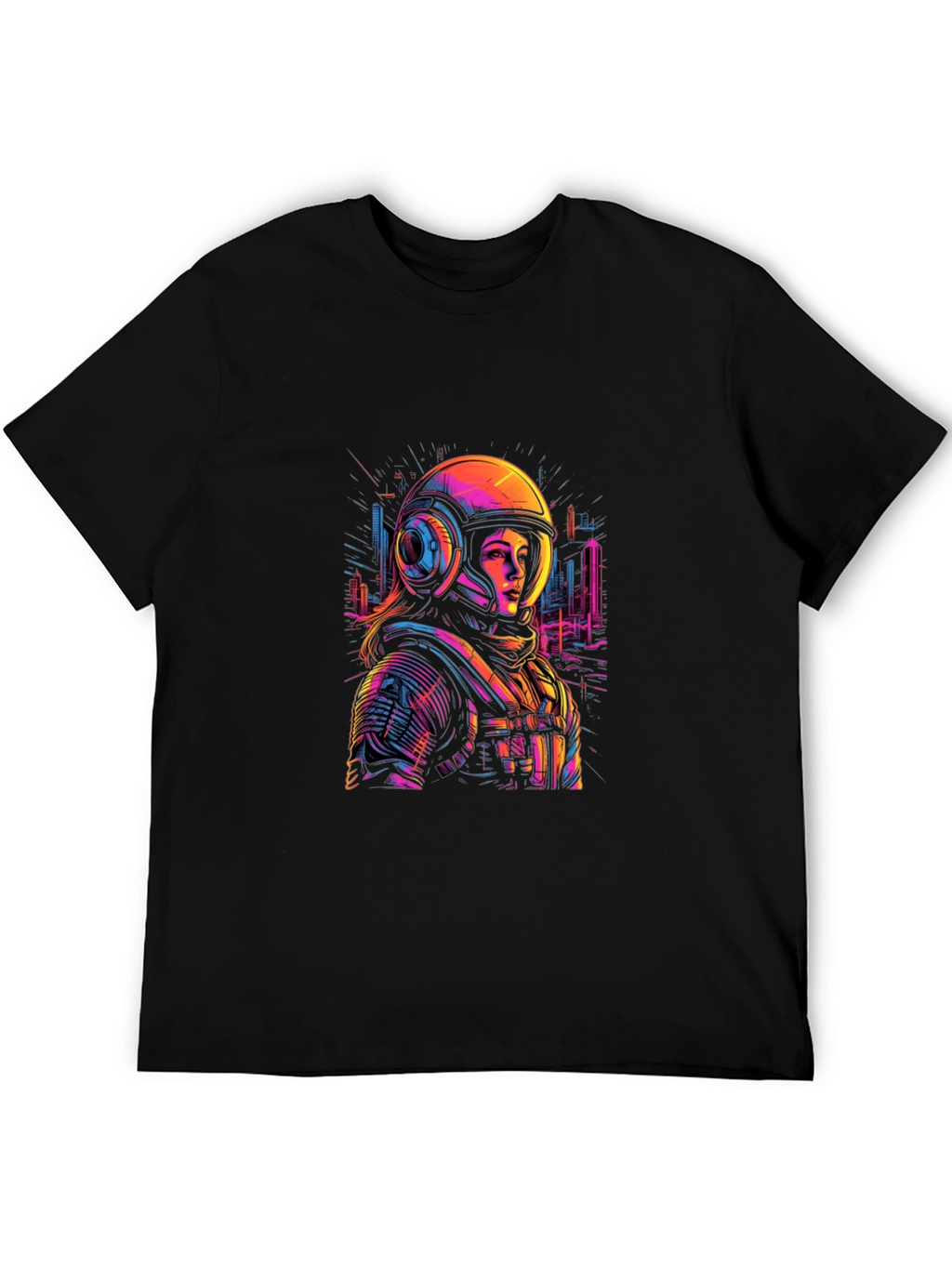 Astronaut Graphic Tee - Unique Neon Design