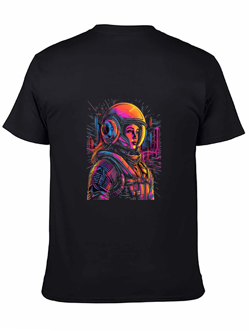 Astronaut Graphic Tee - Unique Neon Design