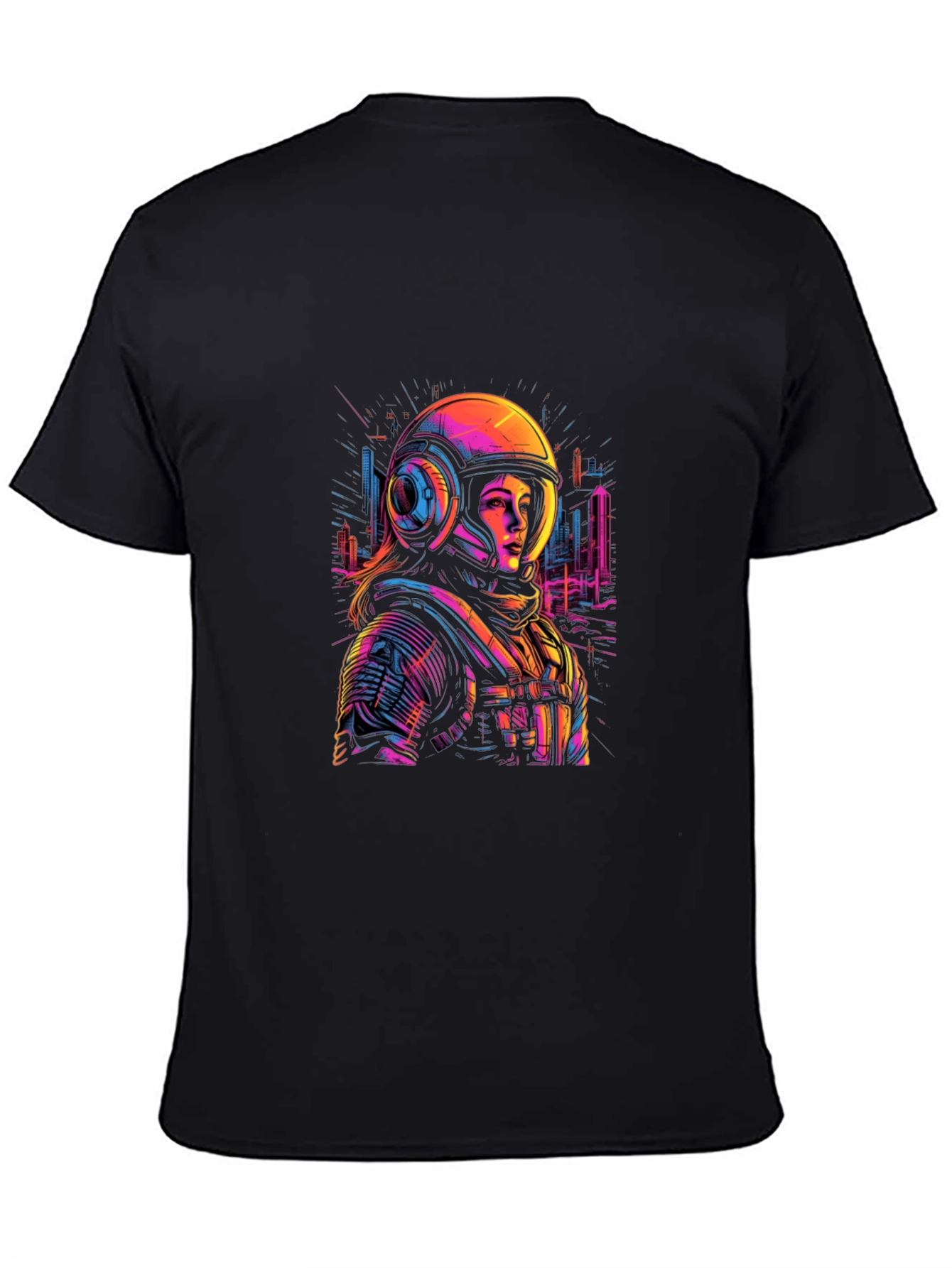 Astronaut Graphic Tee - Unique Neon Design