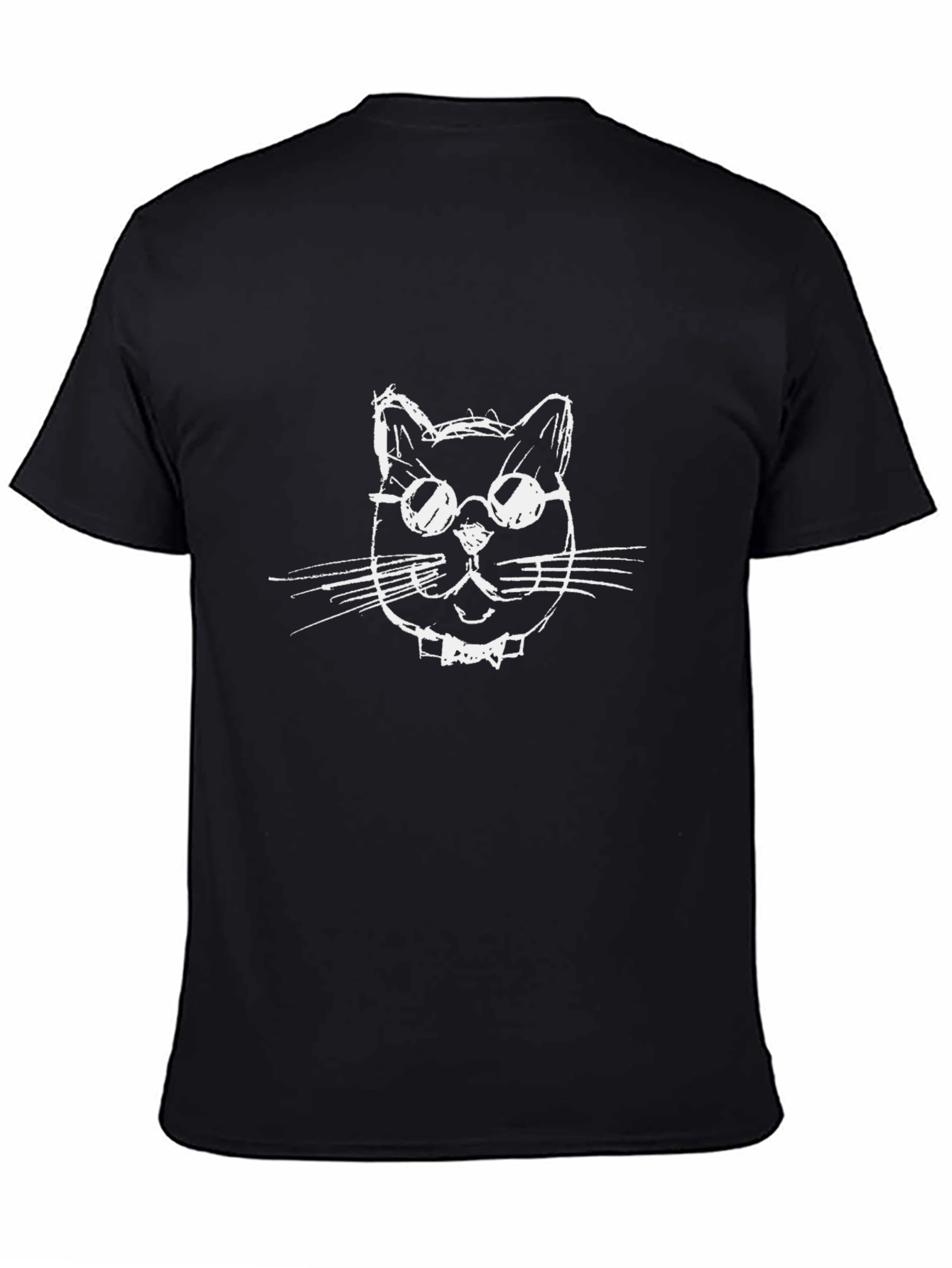 Cool Cat Graphic Tee - Black Cotton T-Shirt