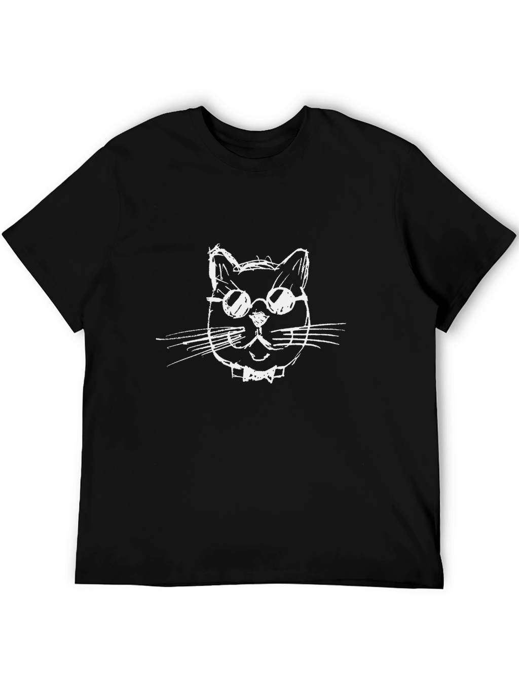 Cool Cat Graphic Tee - Black Cotton T-Shirt