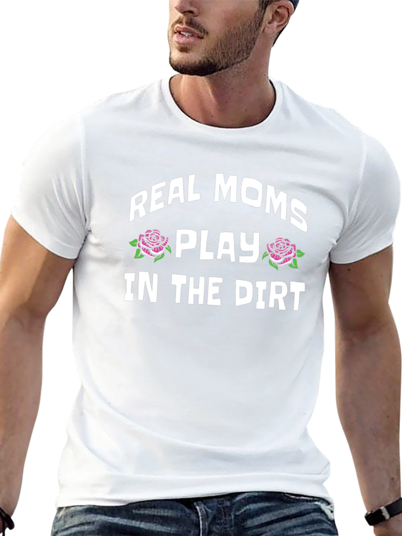 Real Moms Play In The Dirt Graphic Tee