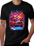 Super Sport Car Graphic T-Shirt - Black