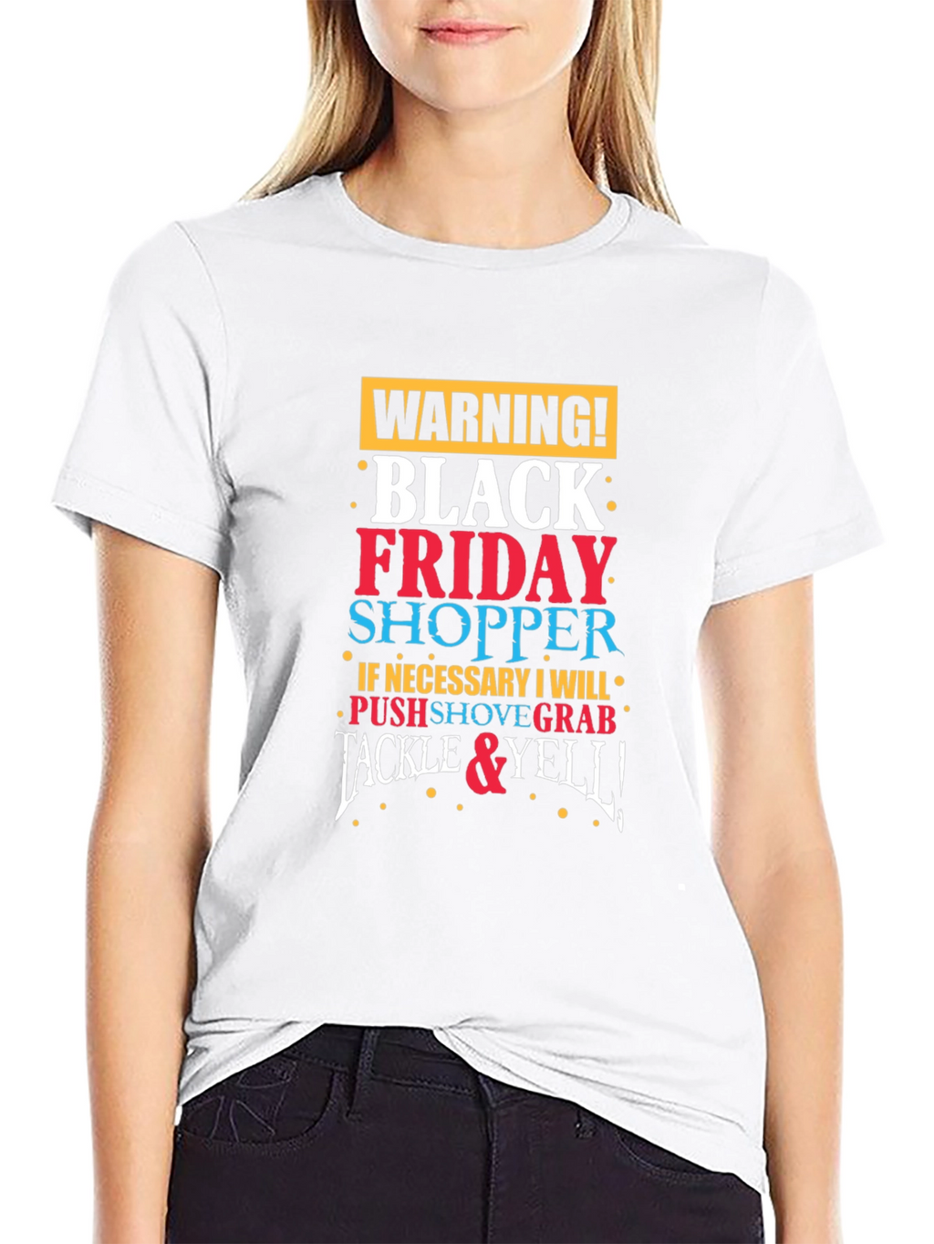 Warning Black Friday Shopper Graphic Tee