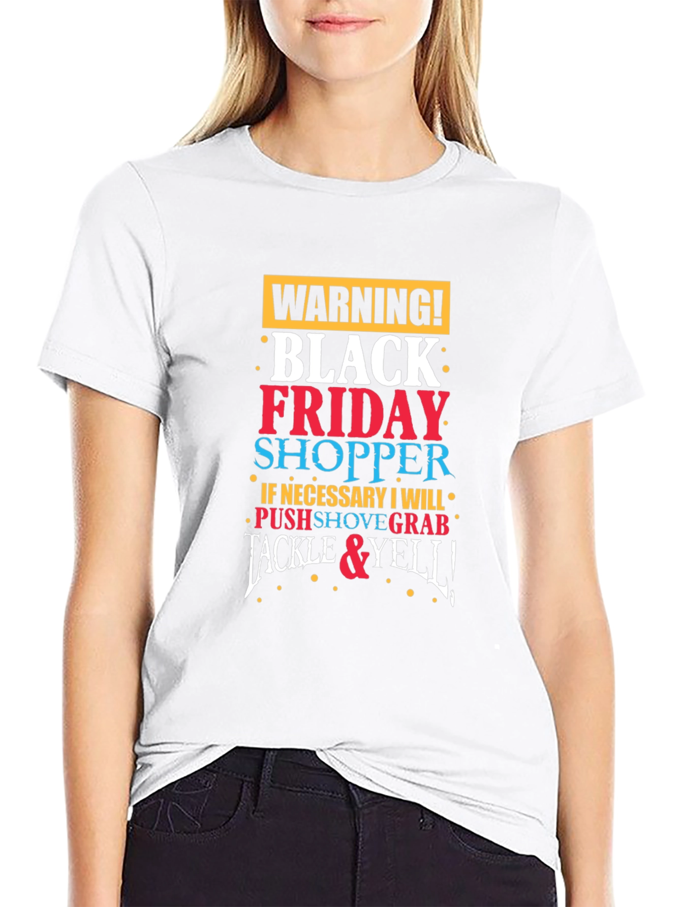 Warning Black Friday Shopper Graphic Tee