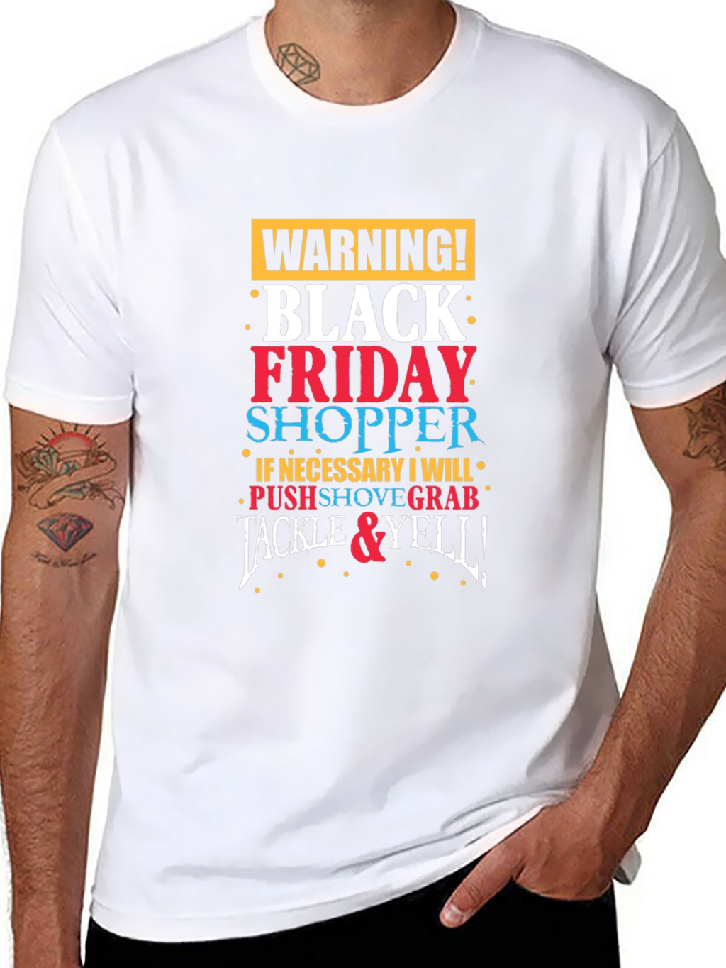 Warning Black Friday Shopper Graphic Tee