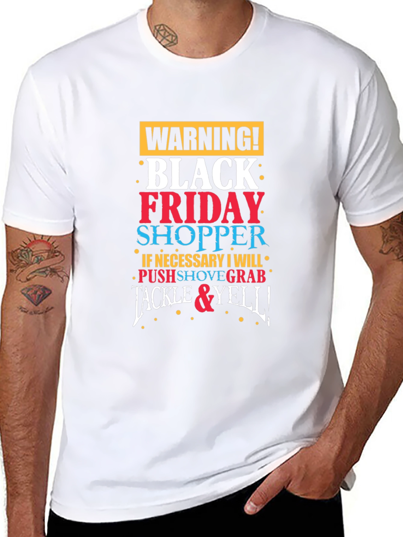 Warning Black Friday Shopper Graphic Tee