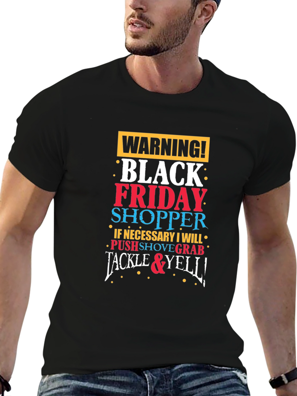 Warning Black Friday Shopper Graphic Tee