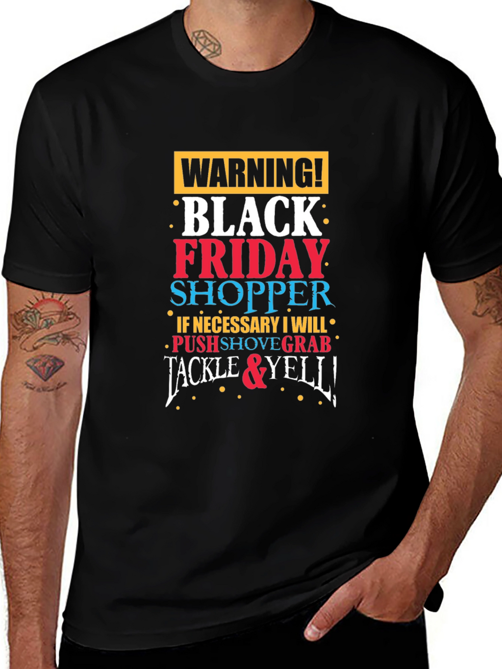 Warning Black Friday Shopper Graphic Tee