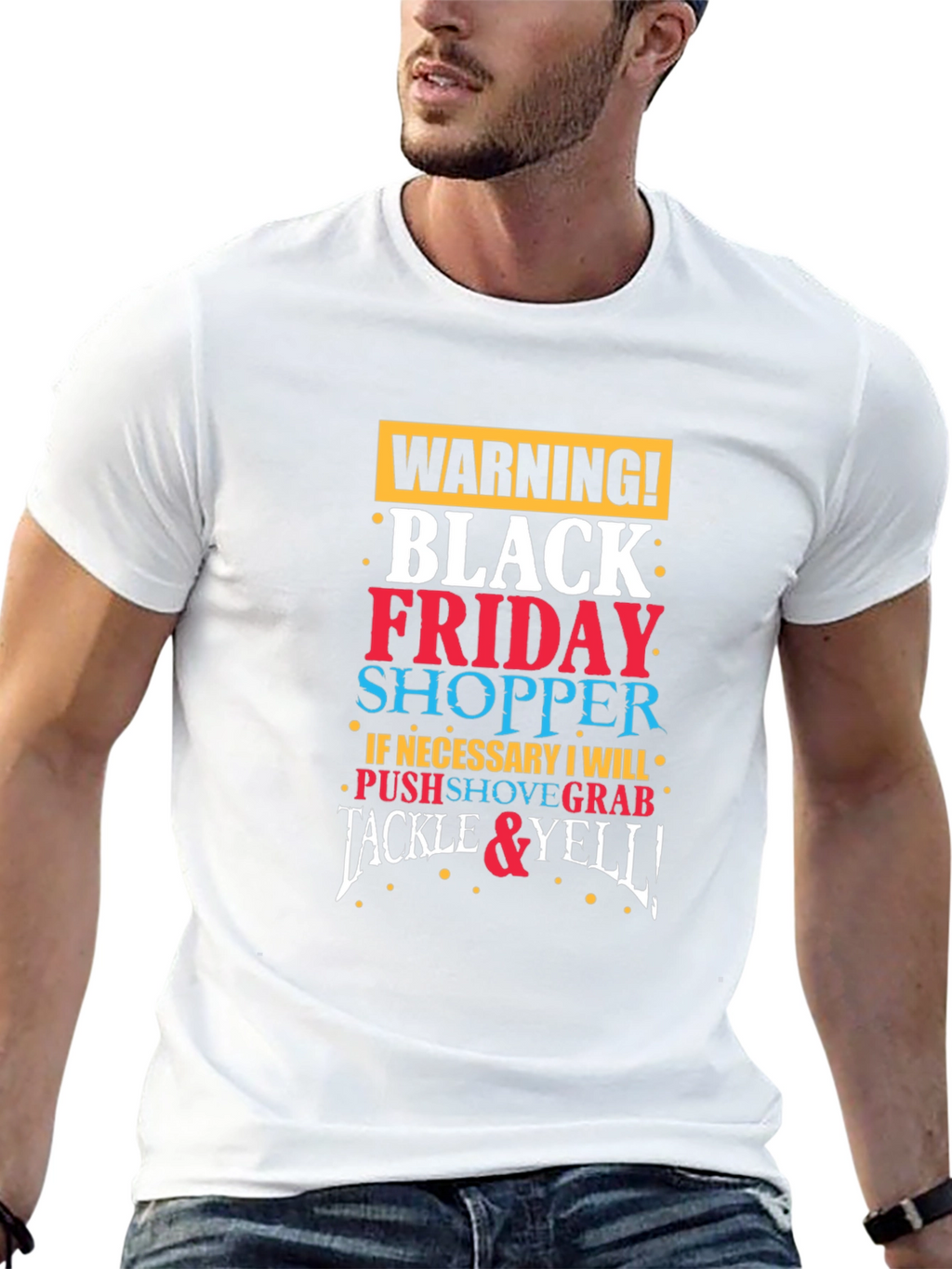 Warning Black Friday Shopper Graphic Tee