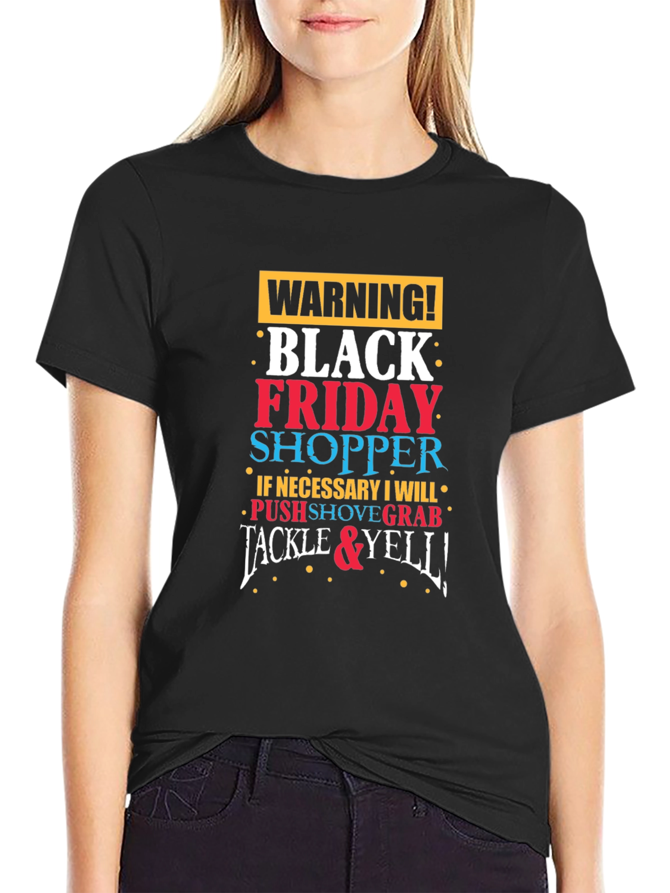 Warning Black Friday Shopper Graphic Tee