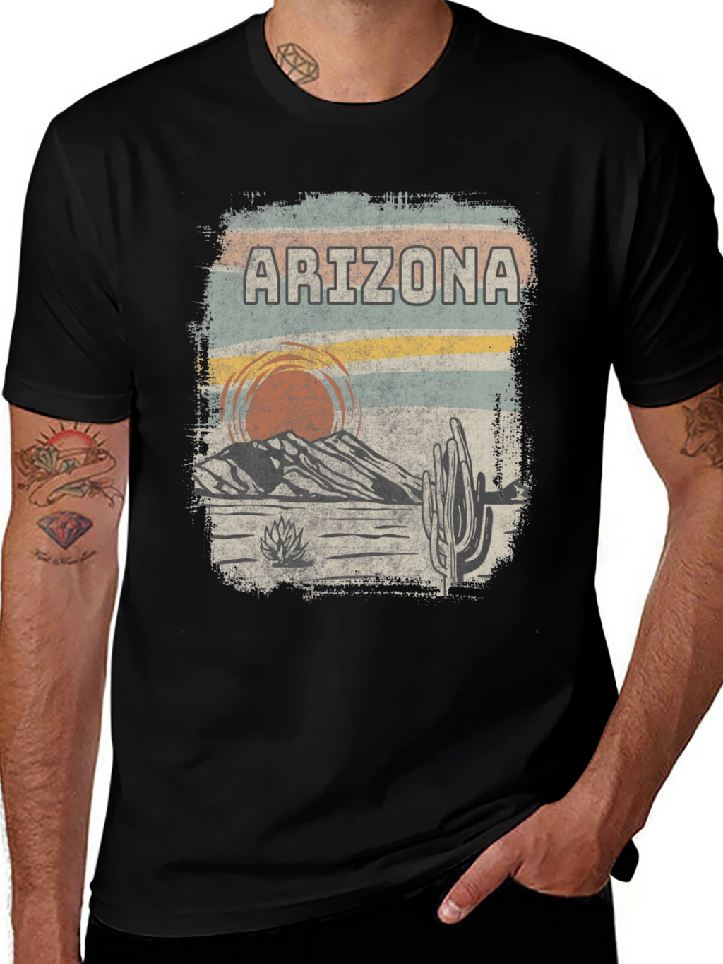 Arizona Desert Graphic Tee - Retro Style