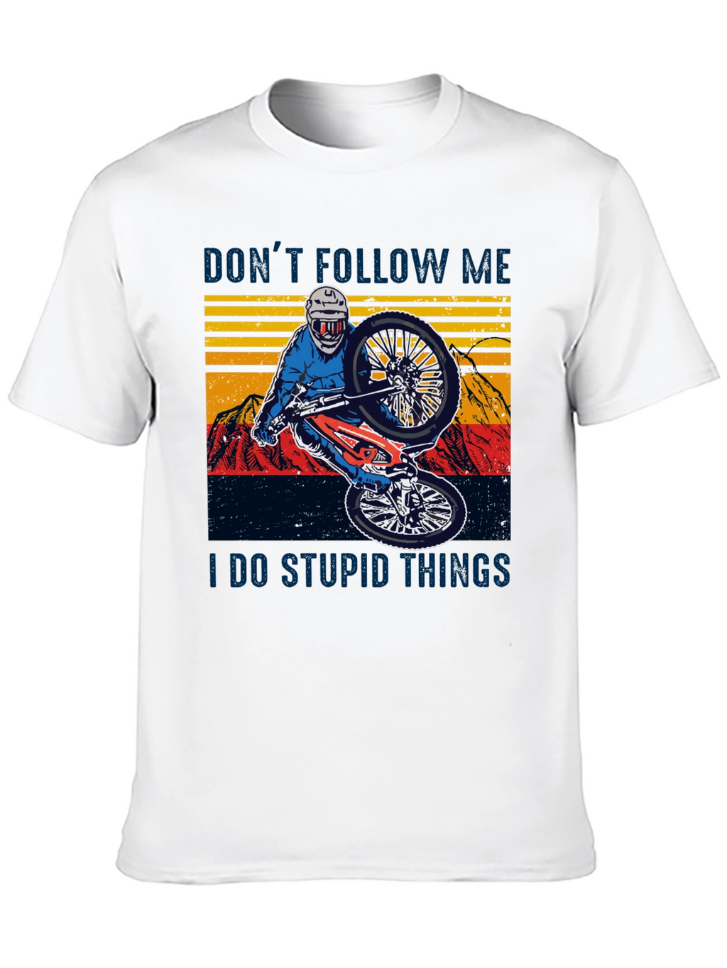 Funny Mountain Bike Graphic Tee - Dont Follow Me