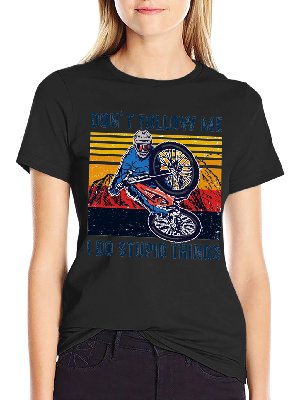 Funny Mountain Bike Graphic Tee - Dont Follow Me