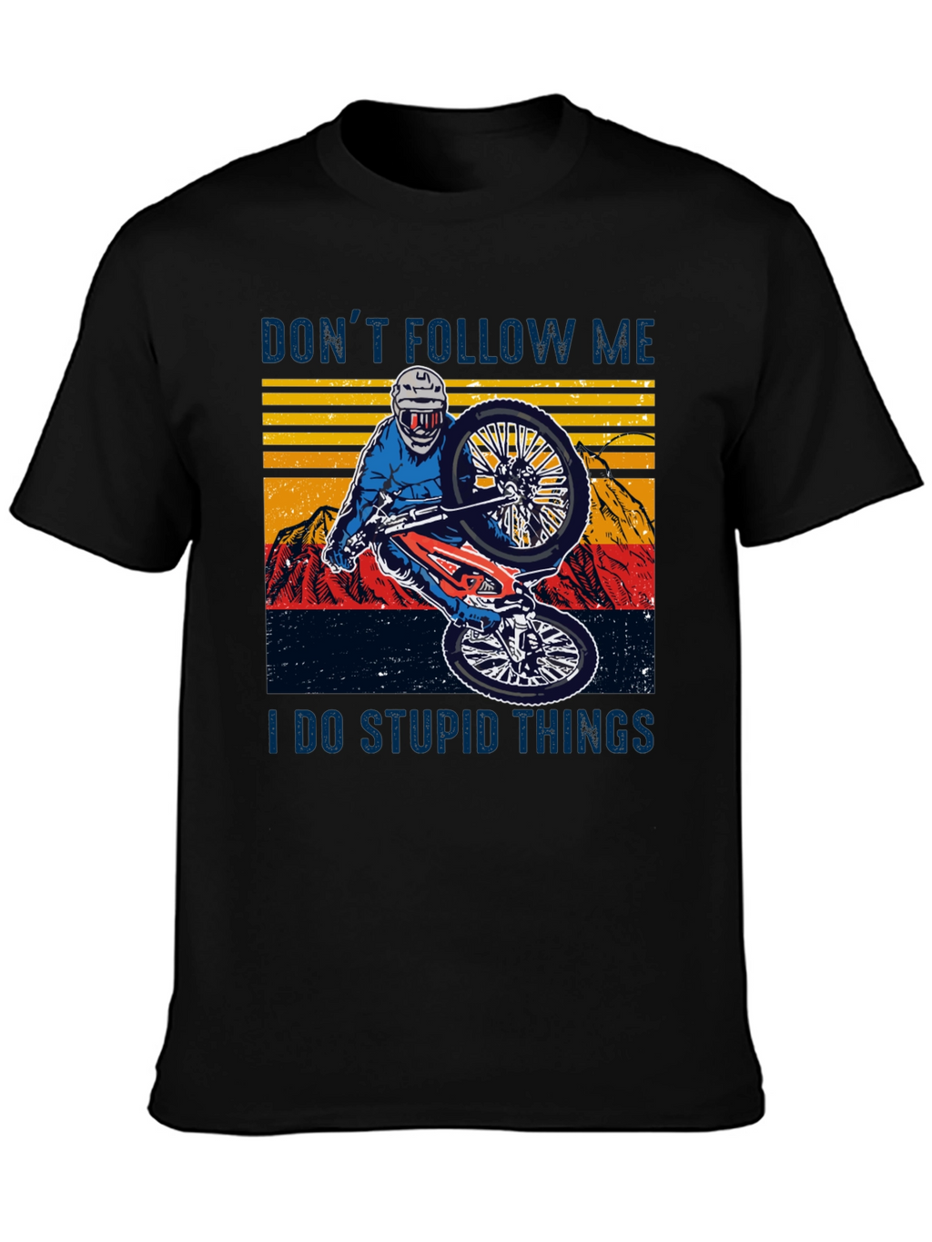 Funny Mountain Bike Graphic Tee - Dont Follow Me