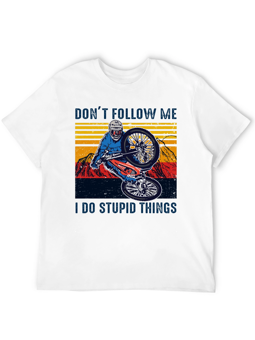 Funny Mountain Bike Graphic Tee - Dont Follow Me