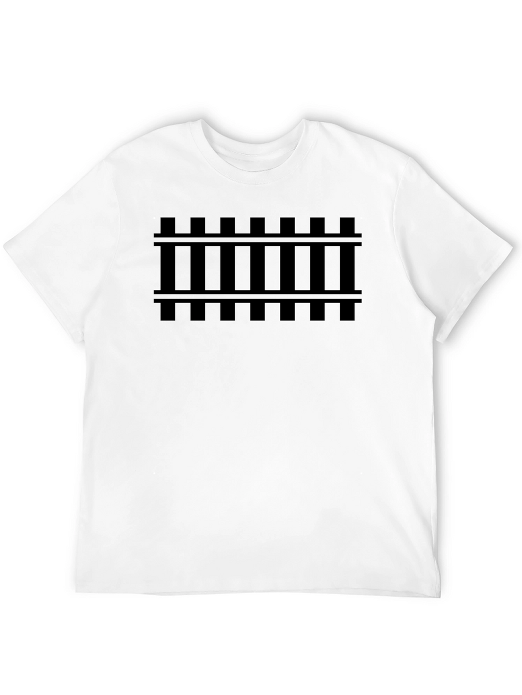 Railroad Track Graphic T-Shirt - Black