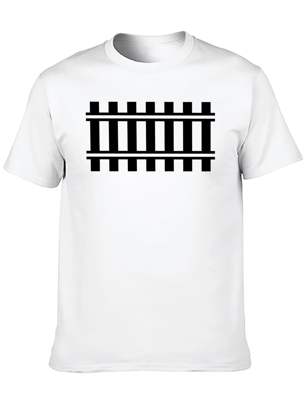 Railroad Track Graphic T-Shirt - Black