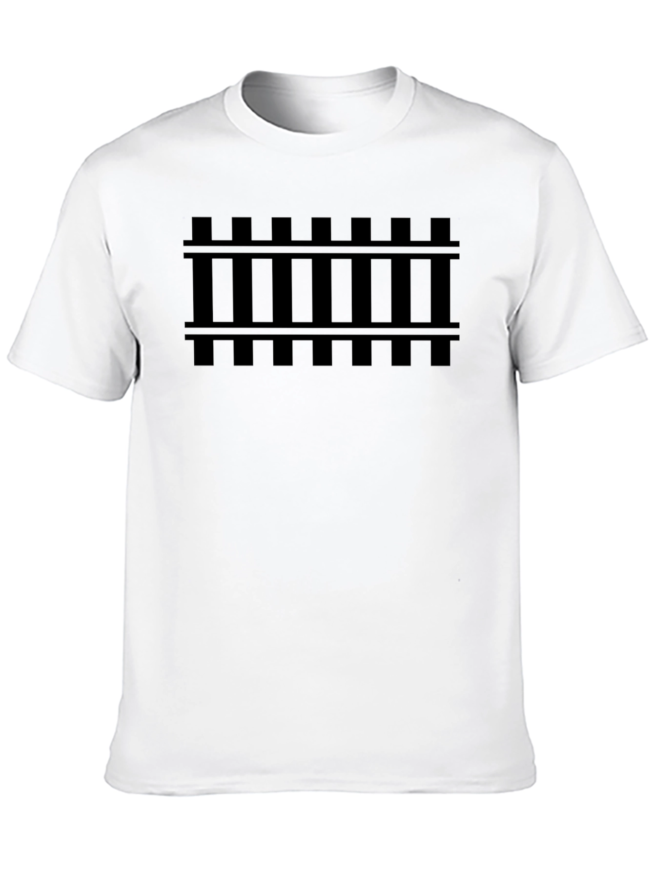 Railroad Track Graphic T-Shirt - Black