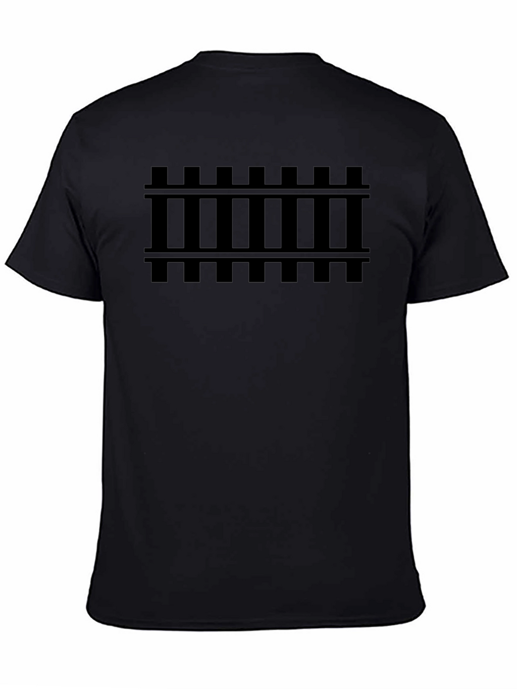 Railroad Track Graphic T-Shirt - Black
