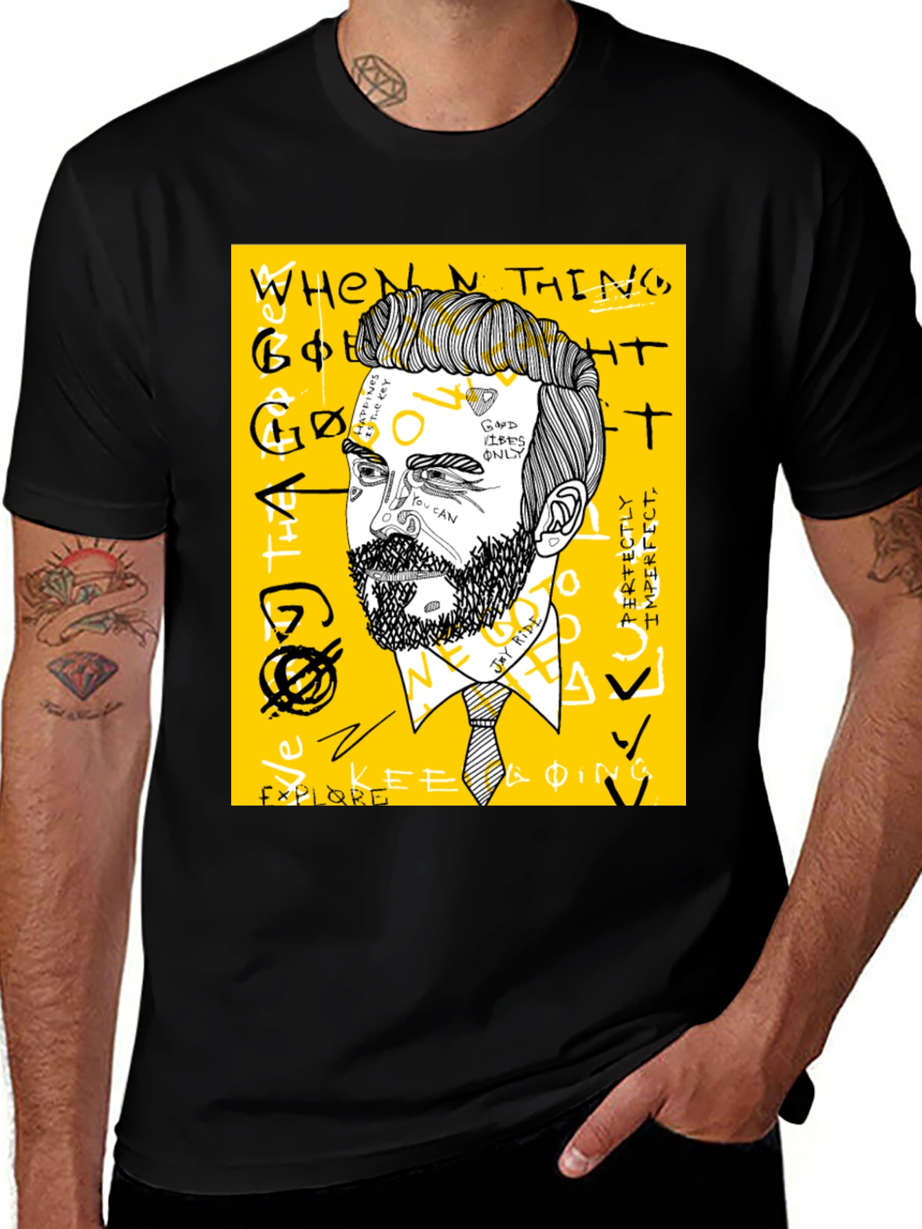 Mens Graphic Tee - Modern Art Print