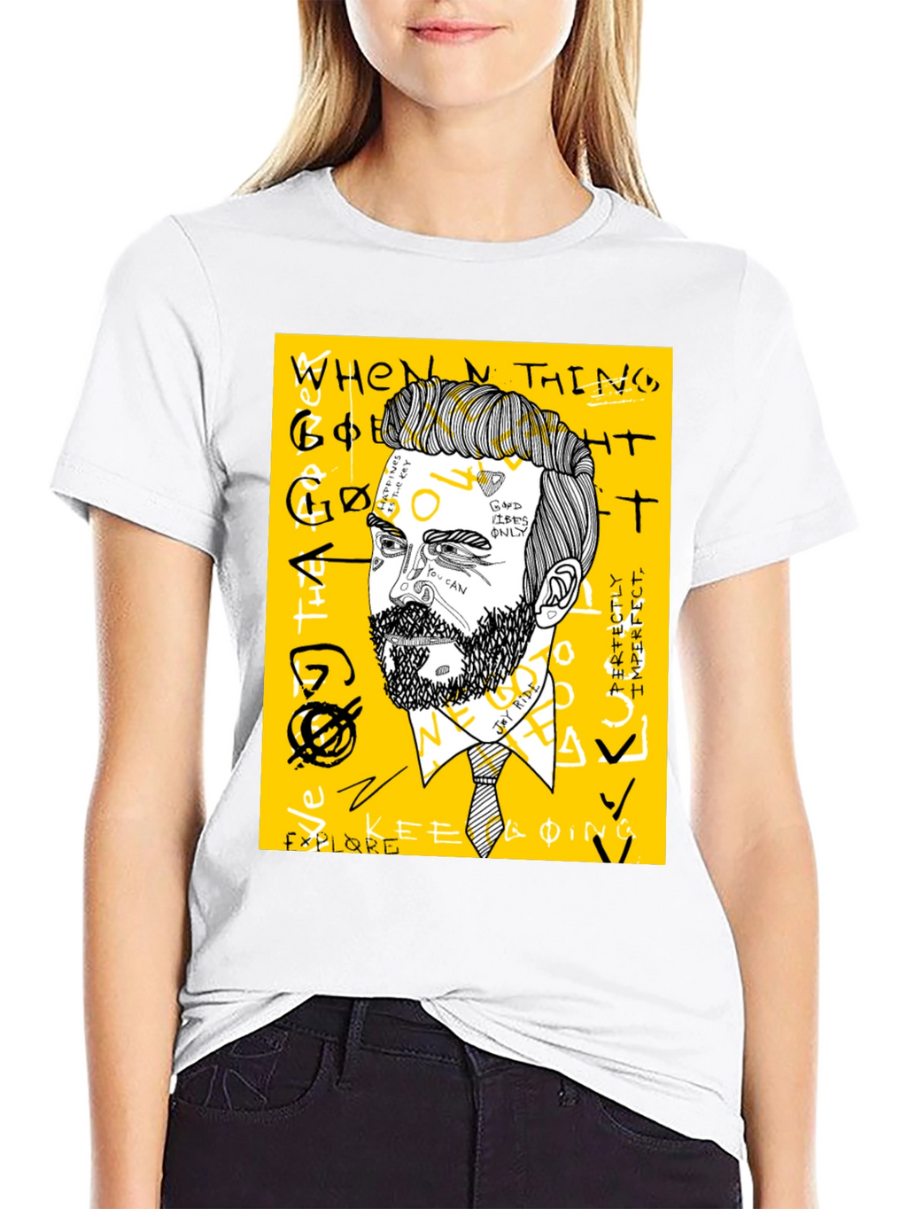 Mens Graphic Tee - Modern Art Print