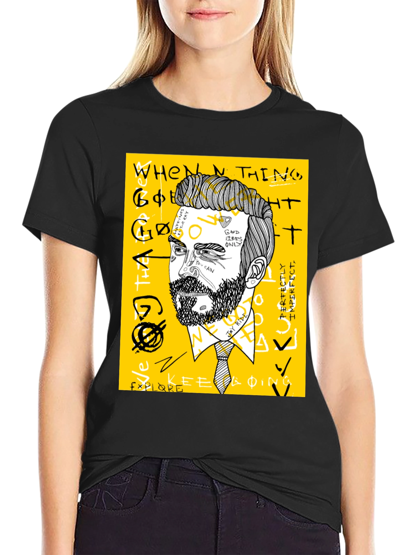 Mens Graphic Tee - Modern Art Print