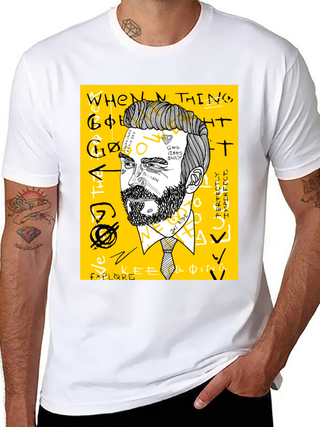 Mens Graphic Tee - Modern Art Print