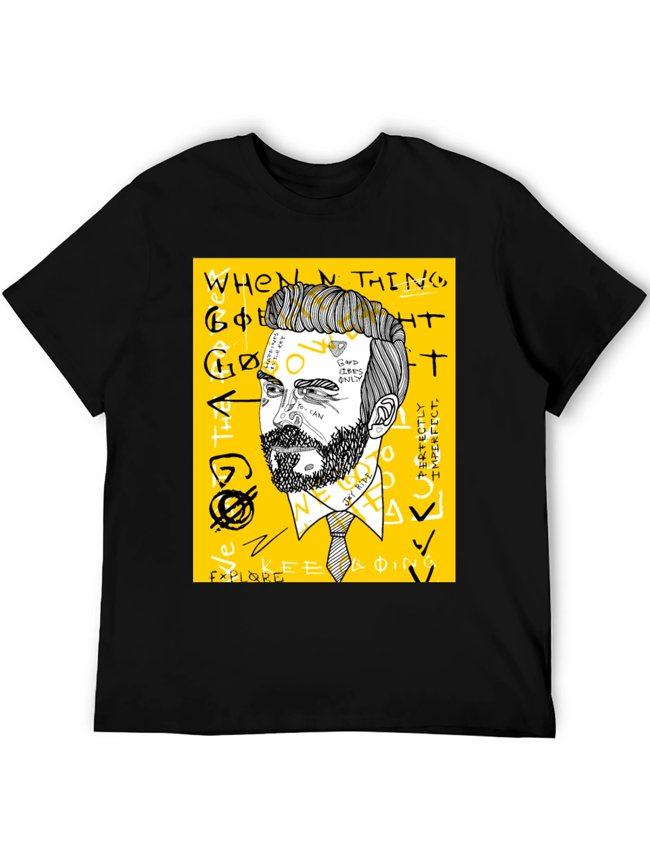 Mens Graphic Tee - Modern Art Print