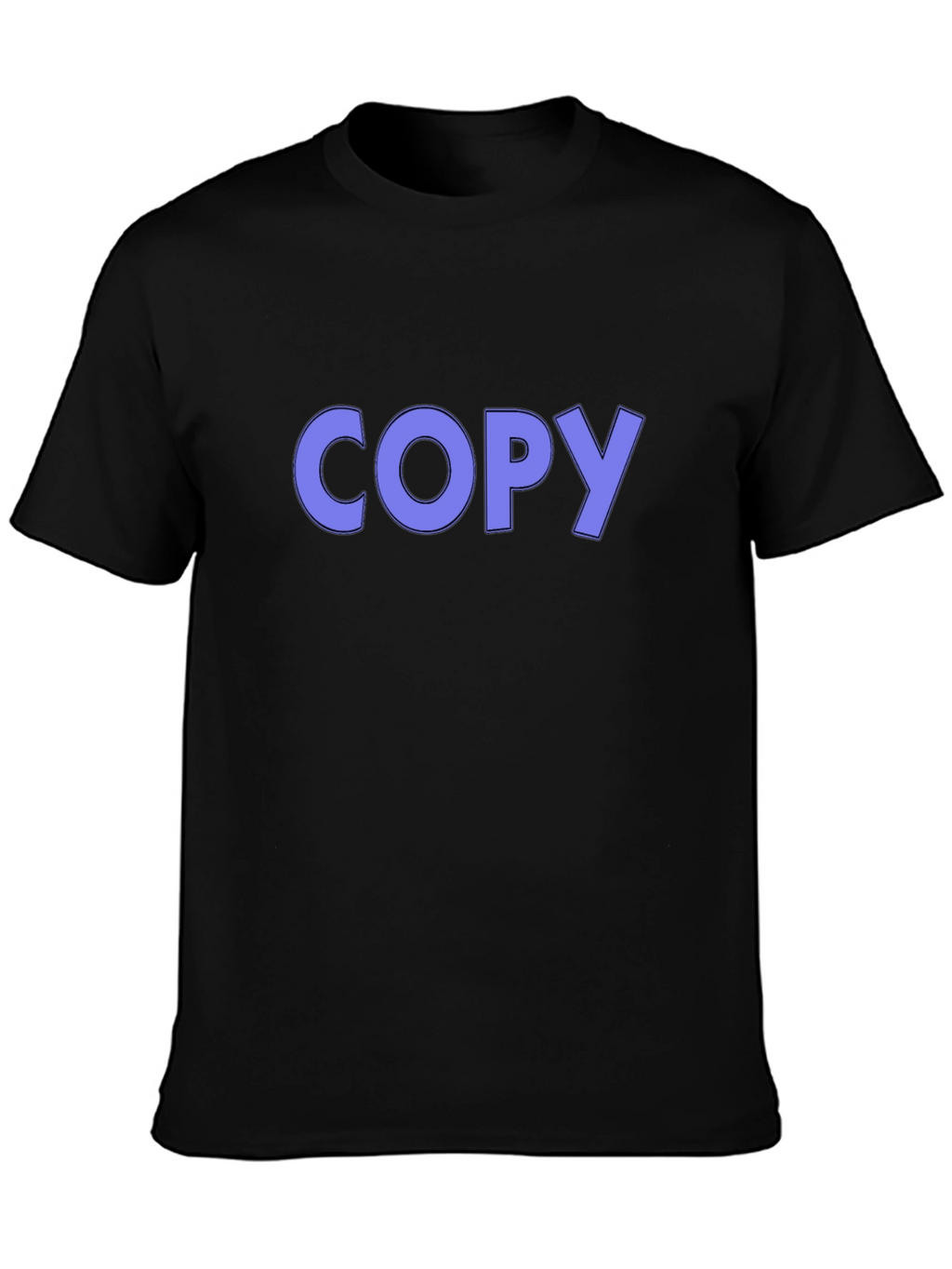 Mens Black T-Shirt with COPY Graphic Print