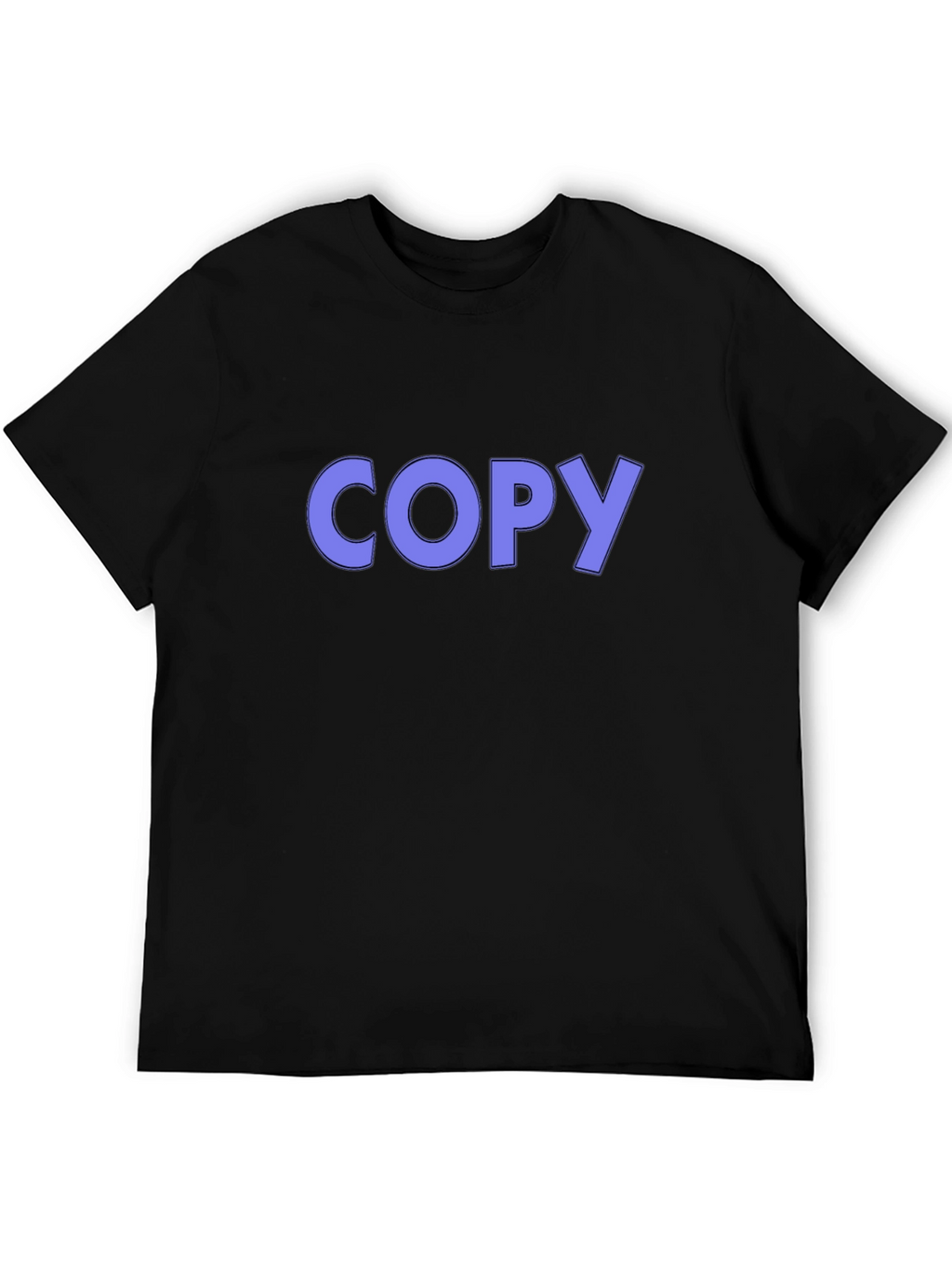 Mens Black T-Shirt with COPY Graphic Print